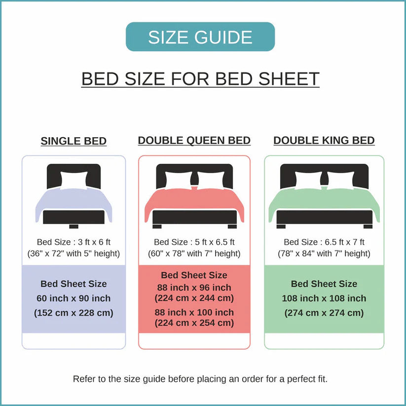 Premium Bedsheet With Pillow Cover